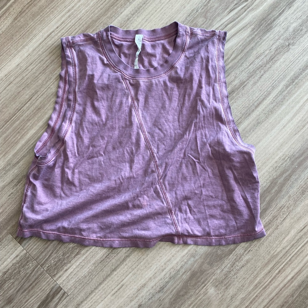 Lululemon purple crop workout top